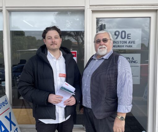In-Person Engagement with local businesses (Pat’s Dad).