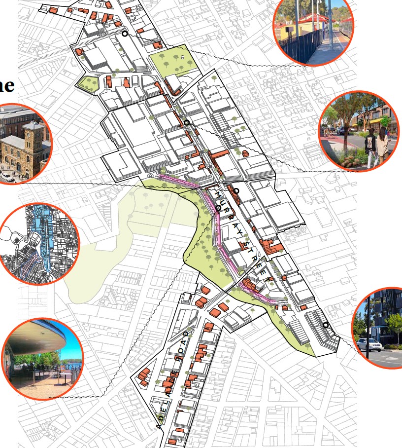 3D Structure Plan testing how Gawler Town Centre could grow and change in the future